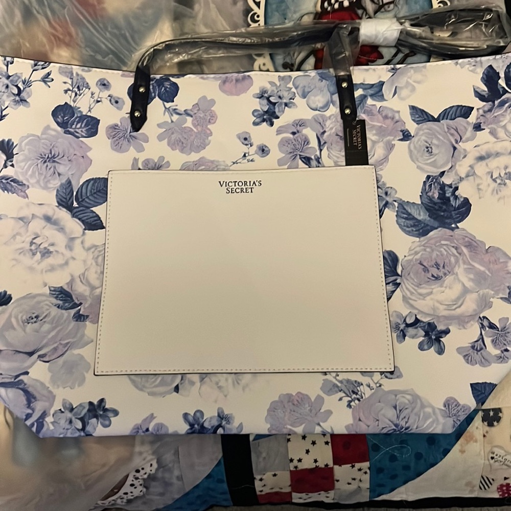 COPY - NWT Victoria Secret Blue Flowered Tote